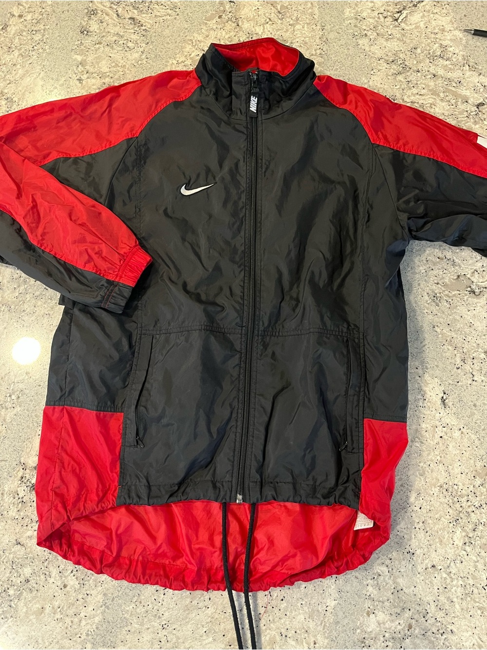 90s Nike Red and Black Windbreaker